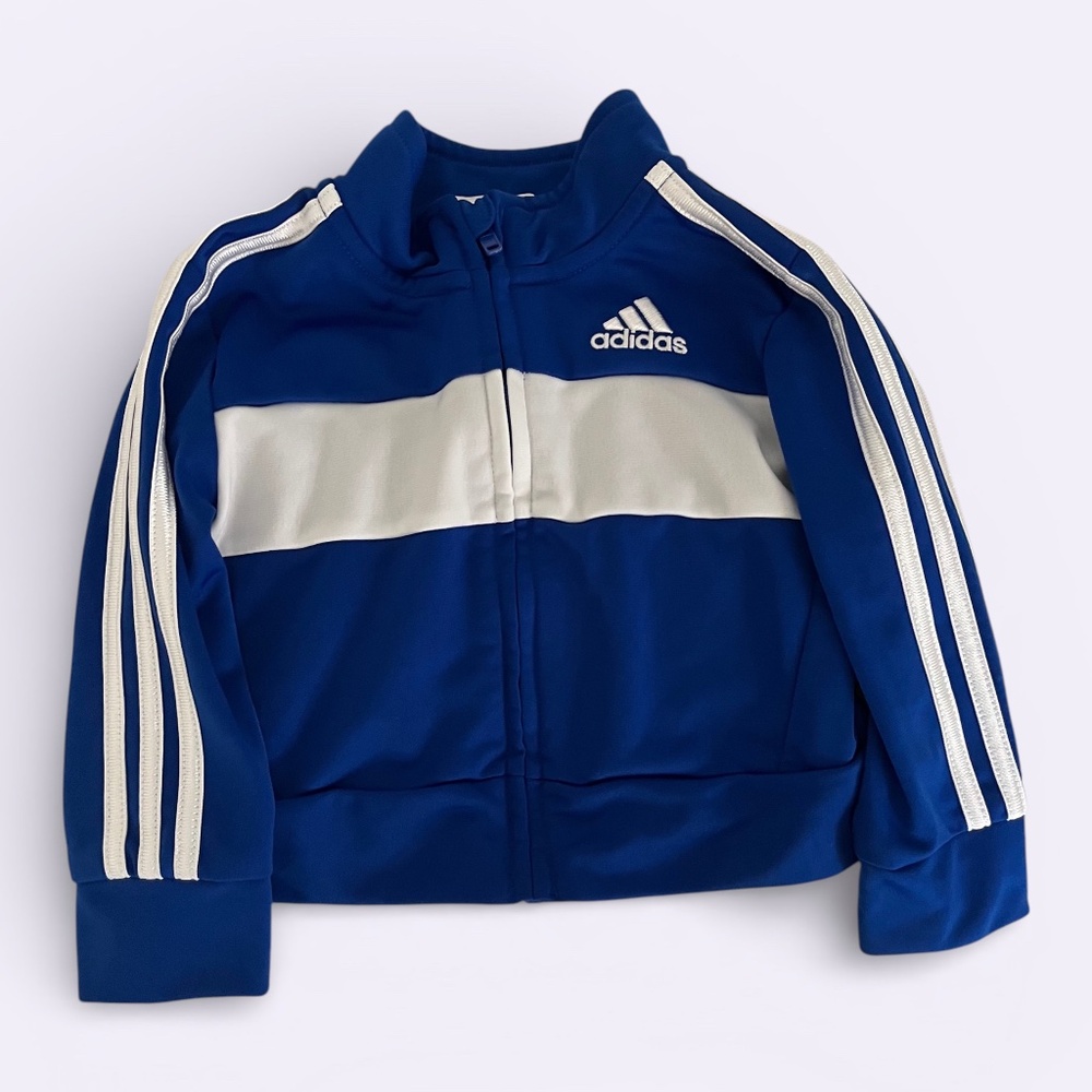 Adidas Blue White Baby's Track Jacket Size 9 months